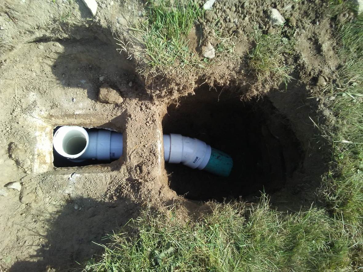 Distribution line connections — Great North Woods Septic Design field photo