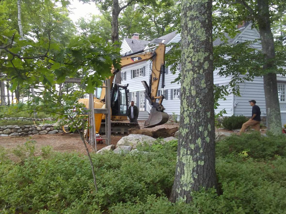 Checking the seasonal water table — Great North Woods Septic Design field photo