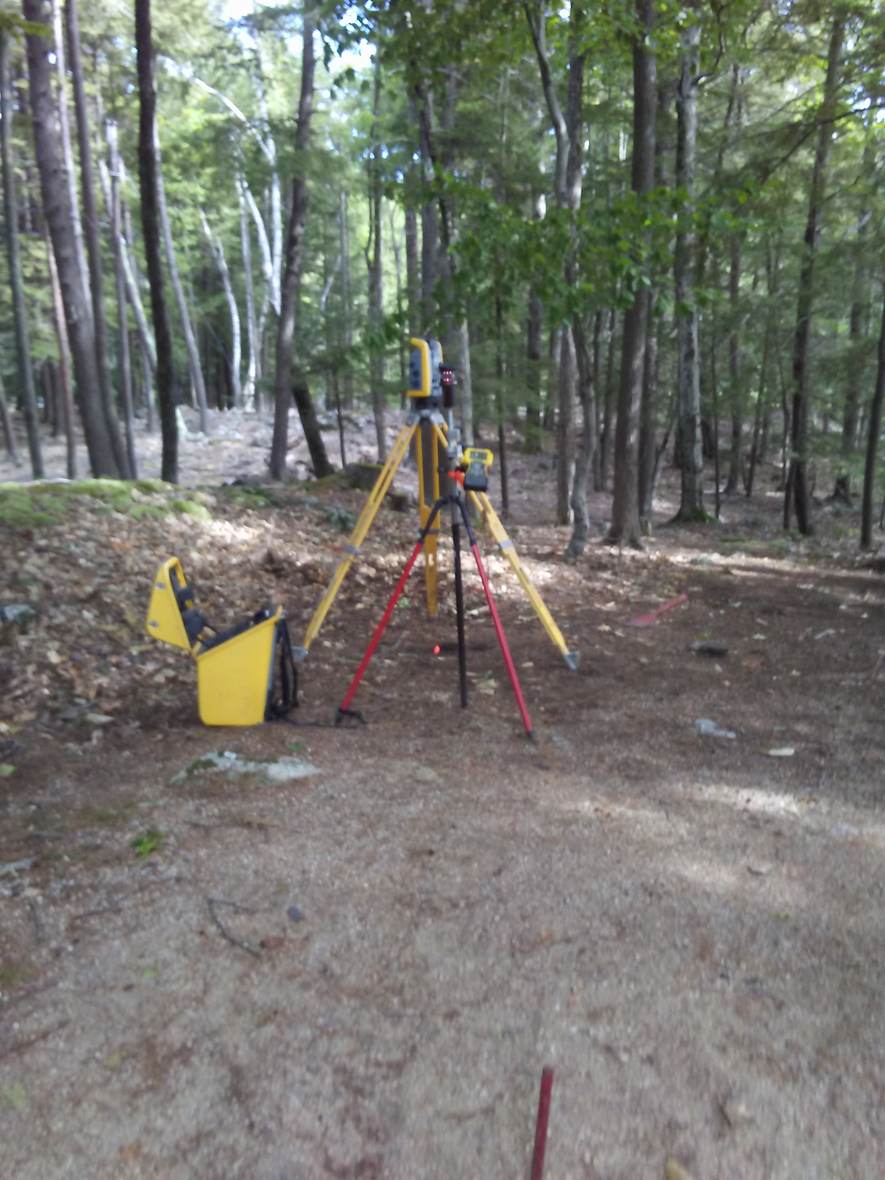 Fine-tuning the instrument setup — Great North Woods Septic Design field photo