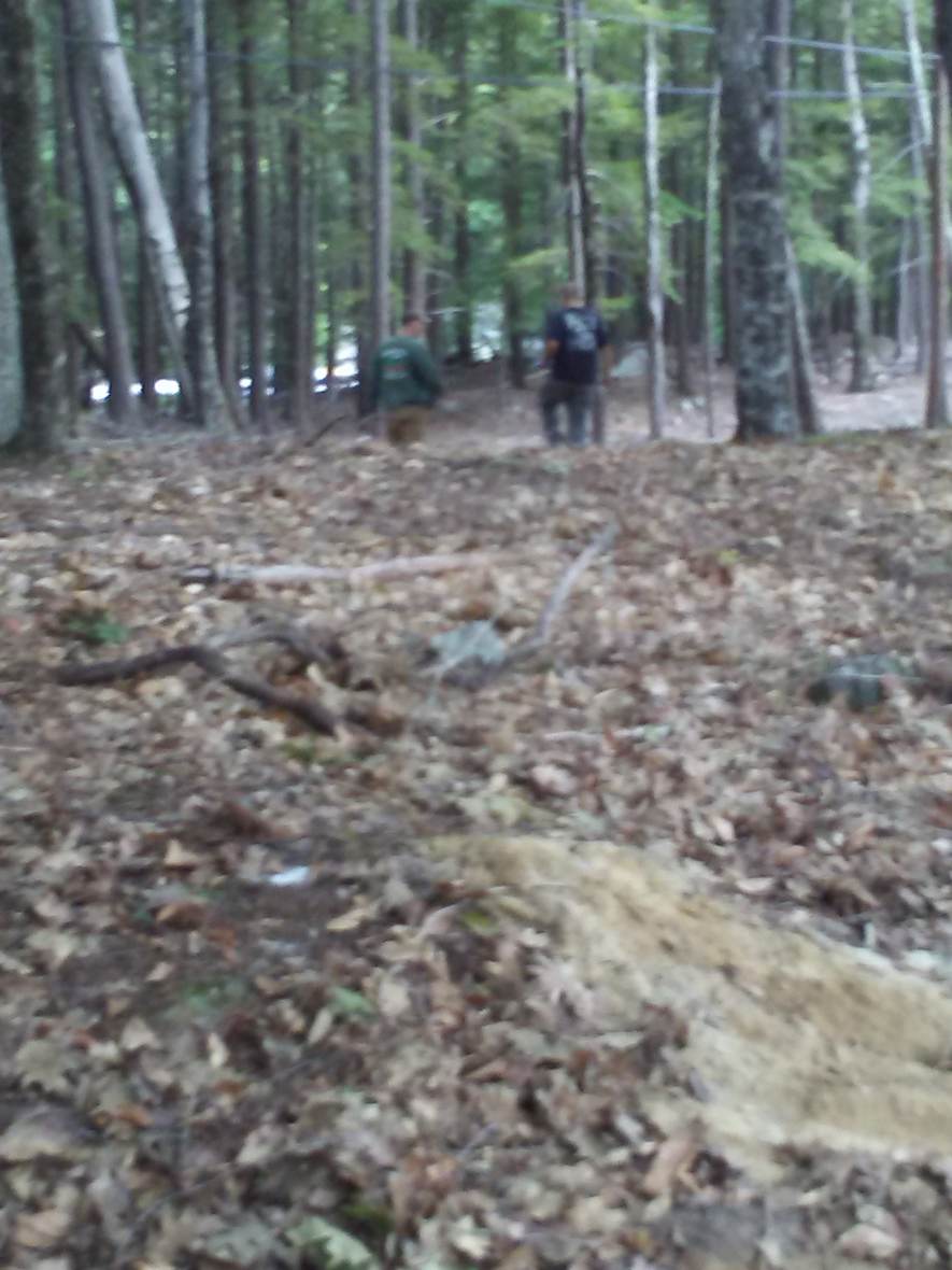 Walking the layout with the crew — Great North Woods Septic Design field photo